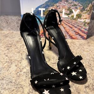 EXPRESS Black and White Star Heels